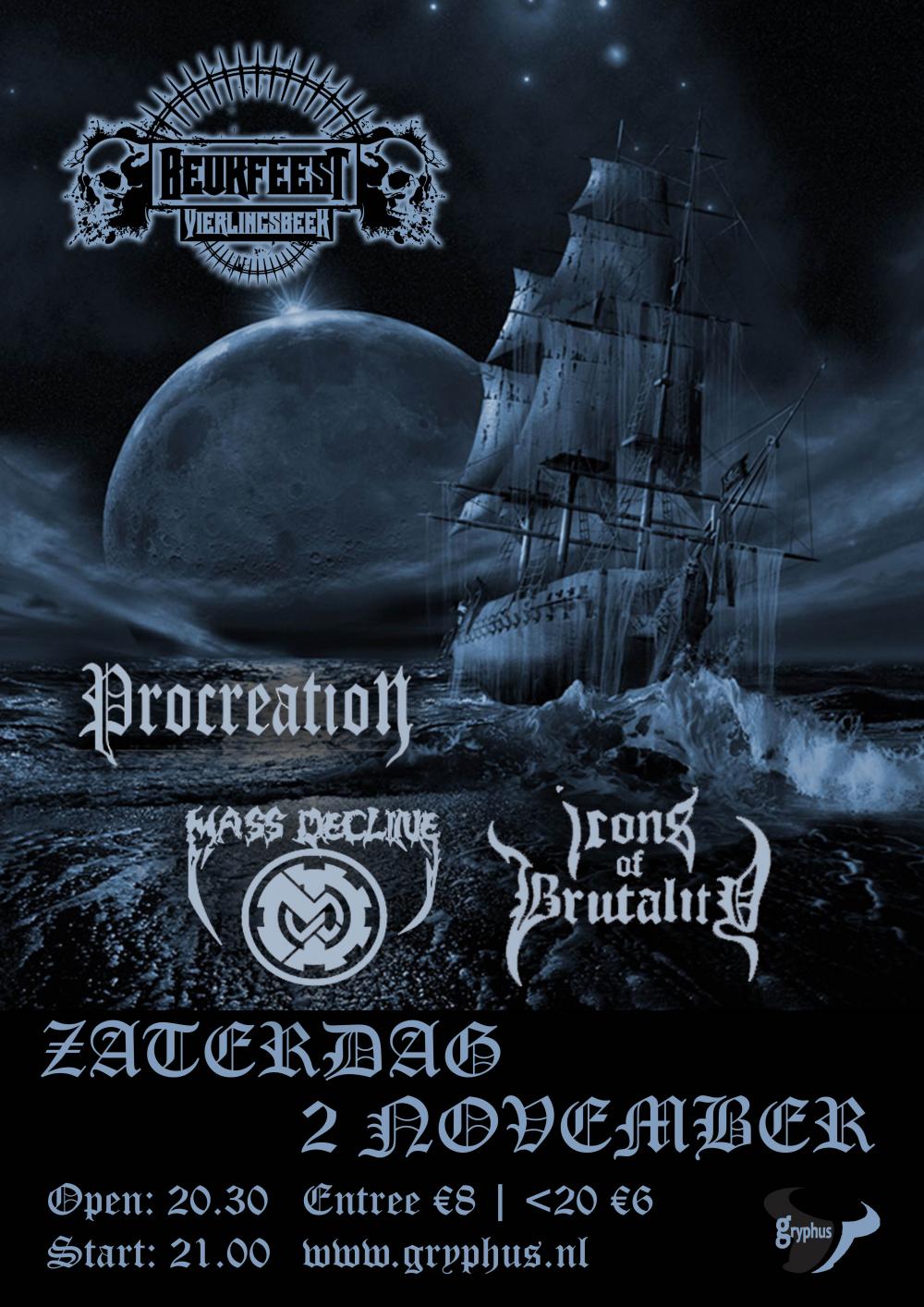 BEUKFEEST: PROCREATION + ICONS OF BRUTALITY + MASS DECLINE