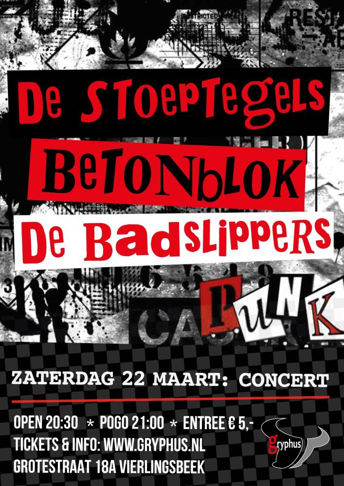 DE STOEPTEGELS + BETONBLOK + DE BADSLIPPERS