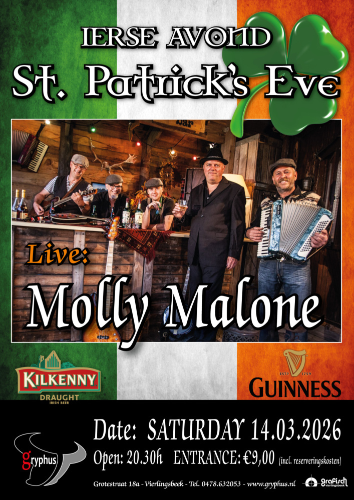 ST. PATRICK’S EVE met live:  MOLLY MALONE